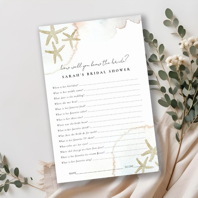 Starfish Dourado Como Você Conhece O Jogo Da Noiva (Criador carregado)