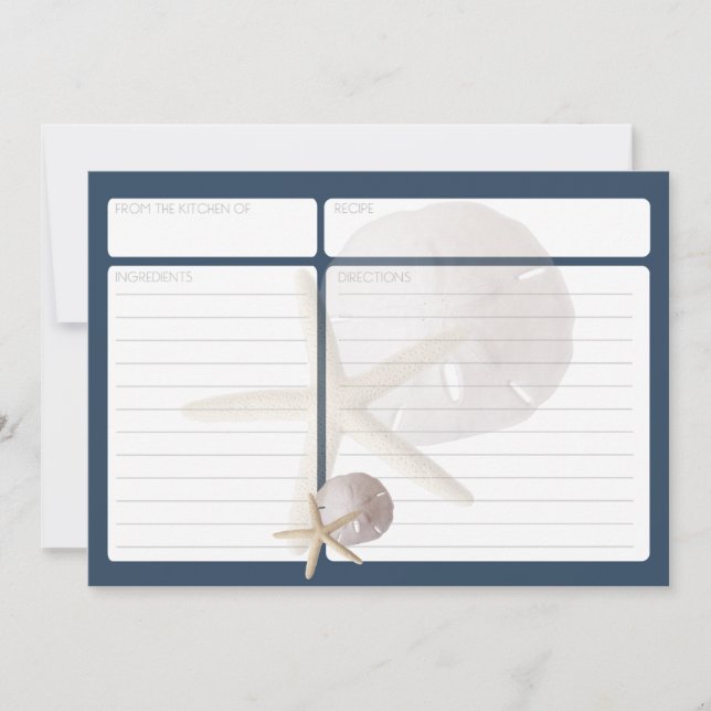 Starfish e Cartão de Receita de Dólar Areia (Frente)