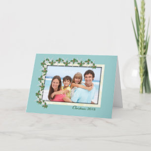 Starfish e Holly Tropical Cartão de Natal