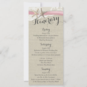 Starfish e Lace Rustic Beach Wedding Itinerário