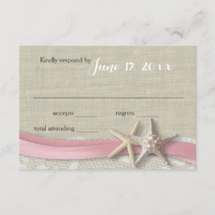 Starfish e Ribbon Beach Pink RSVP