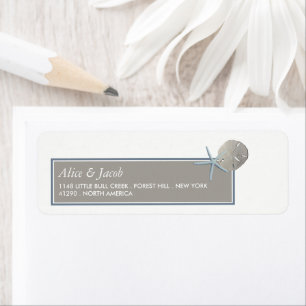 Starfish e Sand Dollar - Etiquetas de Casamento de