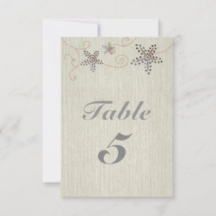 STARFISH ELEGANCE Beach Party Table Number Cartão