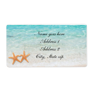 Starfish Love Beach Ocean & Sand Etiquetas de casa