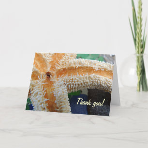 Starfish no Cartões de agradecimentos de vidro de 