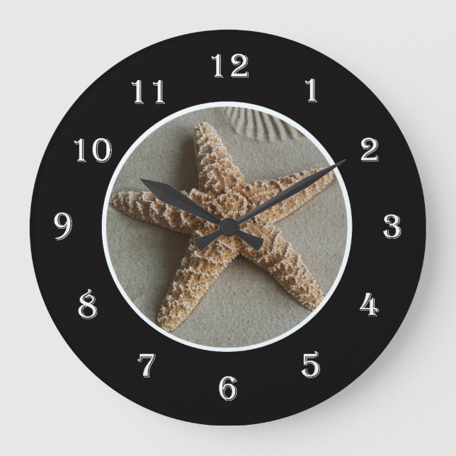 Starfish no Relógio de Parede da Praia (Frente)
