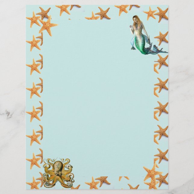 Starfish, Sereia e Papel de carta de polvo (Frente)