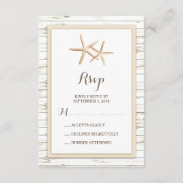 Starfish Whitewash Wood Beach Casamento RSVP