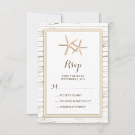 Starfish Whitewash Wood Beach Casamento RSVP