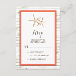 Starfish Whitewash Wood Beach Casamento RSVP