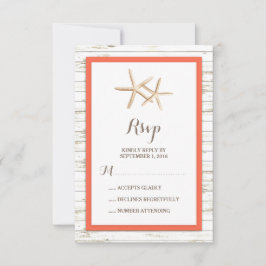 Starfish Whitewash Wood Beach Casamento RSVP