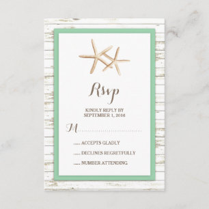 Starfish Whitewash Wood Beach Casamento RSVP
