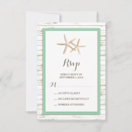 Starfish Whitewash Wood Beach Casamento RSVP