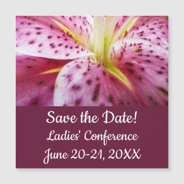 Stargazer Lily Bright Magenta Floral (Frente)