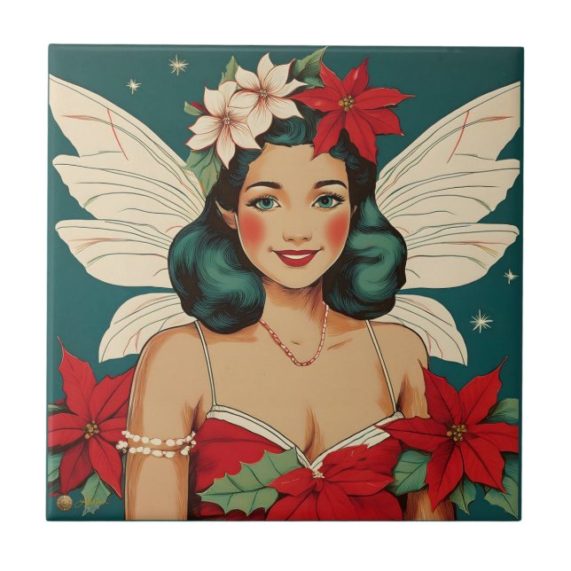 Starlet de Pin-Up de Natal Tropical de Retro (Frente)