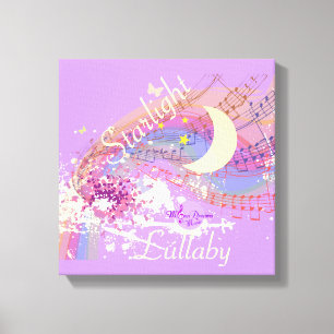 Starlight Lullaby Colorida Splash Canvas Estreita