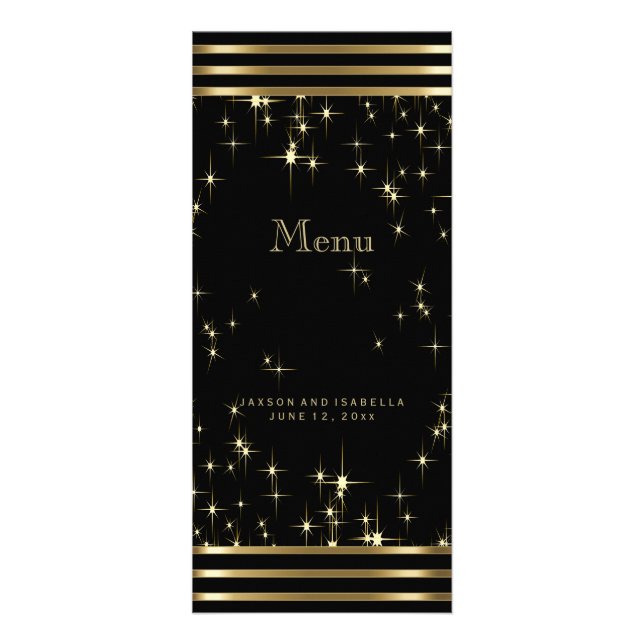 Starlight preto e Dourado com Bares - Menu (Frente)