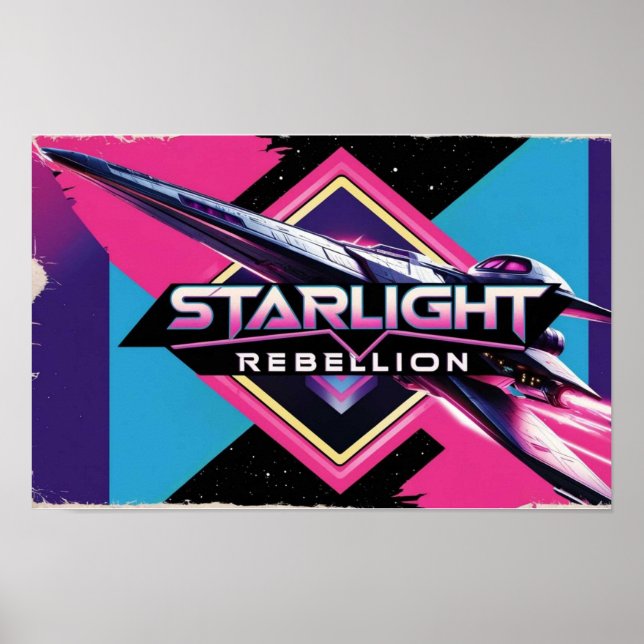 Starlight Rebellion Retro Pop Cultura Poster de 80 (Frente)