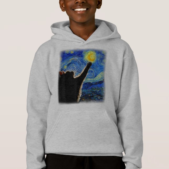 Starnight Cat, Van Gogh Cat Lover Cat Mãe Pai (Frente)