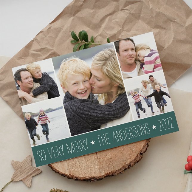 Starred | Cartão de Colagem de Fotos de Feriado (Criador carregado)