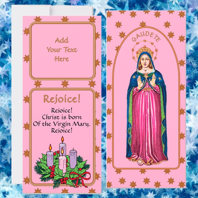 Starry Advent Gaudete Madonna Flat Card (Criador carregado)