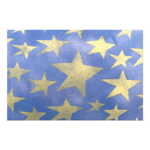 Starry Blue e Dourado Alargamento de Fotografias