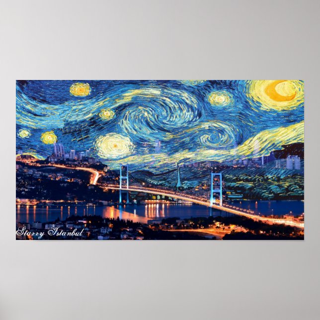 Starry Istanbul Poster Impressão (Frente)