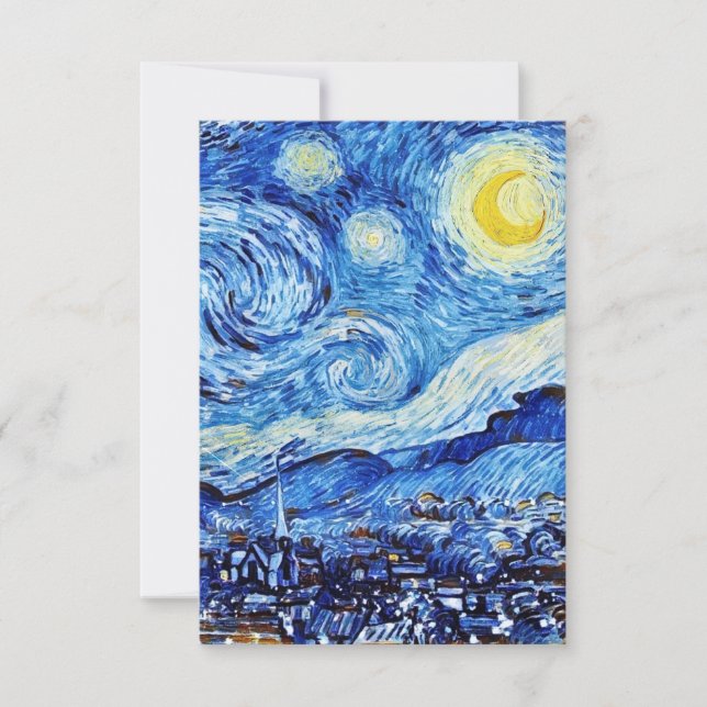 Starry Nigh", por Vincent Van Gogh - Cartão de Res (Frente)