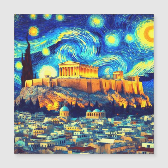 Starry Night Acropolis Athens Grécia (Frente)