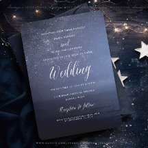 Starry Night Celestial Stars Convite De Casamento