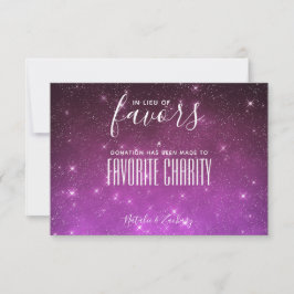 Starry Night Charity Em Vez de Favores Casamento