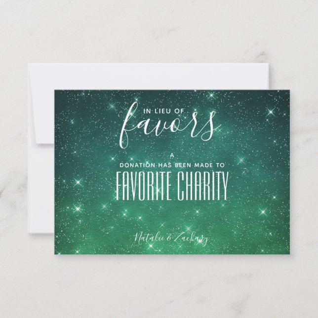 Starry Night Charity Em Vez de Favores Casamento (Frente)