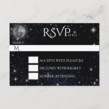 Starry Night com a placa RSVP da Lua