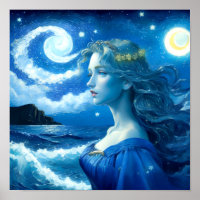 Starry Night 🌌 - Deusa Grega Fantasy Poster #3