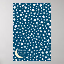 Starry Night Guest Book Poster - 250 Espaços