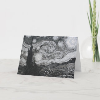 Starry Night I Vincent Van Gogh Dobrou Cartões