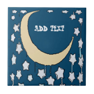 Starry Night Moon Azulejo