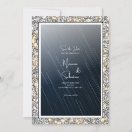 Starry Night, o cartão de casamento SAVE THE DATE