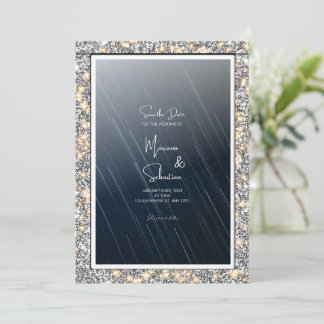 Starry Night, o cartão de casamento SAVE THE DATE