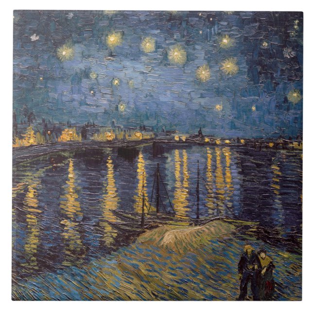 Starry Night Over Rhone River por Vincent Van Gogh (Frente)