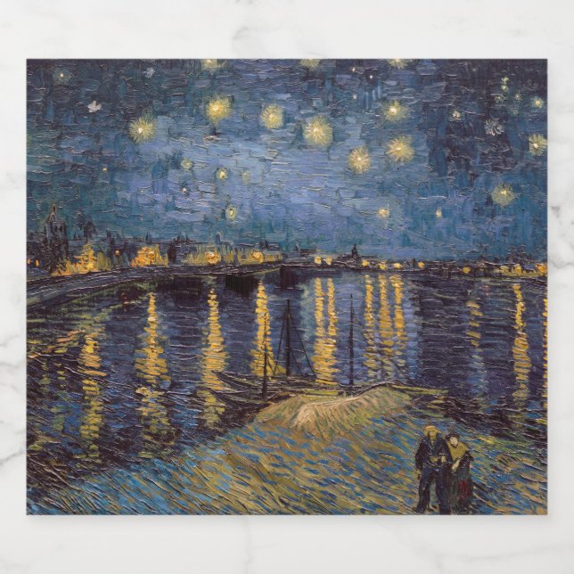 Starry Night Over Rhone River por Vincent Van Gogh (Rótulo Único)