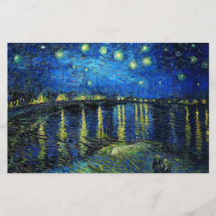 Starry Night Over the Rhone por Vincent Van Gogh