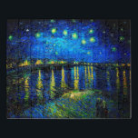 Starry Night Over the Rhone por Vincent Van Gogh<br><div class="desc">Starry Night Over the Rhone, por Vincent Van Gogh. Esta é uma antiga obra-prima do pintor mestre holandês Vincent Van Gogh. Esta pintura fina tem uma cor bela, vibrante e saturada. Vincent Van Gogh era um pintor impressionista holandês. Esta pintura foi pintada nas margens de Rhone, na França. Esta imagem...</div>