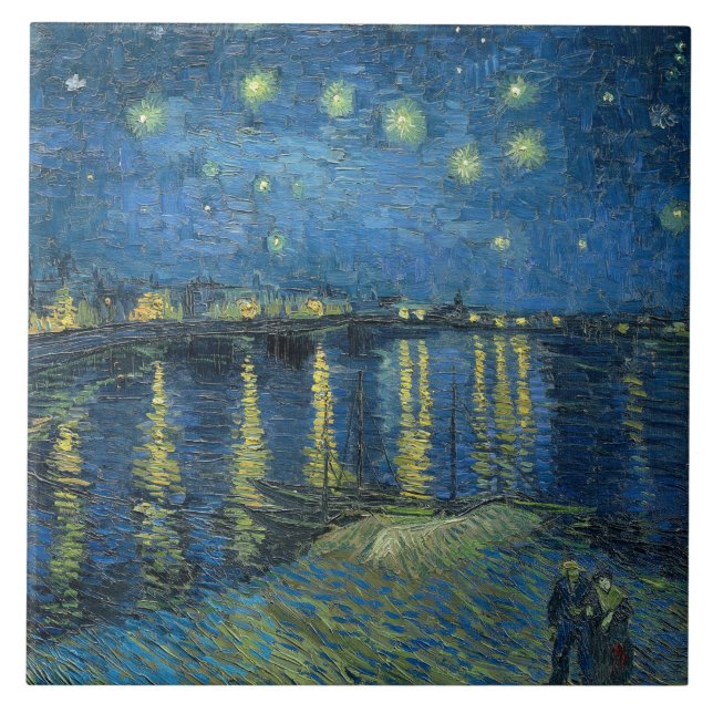 Starry Night Over the River Rhone (por van Gogh) (Frente)
