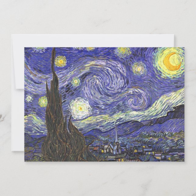 Starry Night pelo anúncio de Vincent van Gogh (Frente)