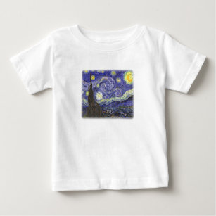 Starry Night por camiseta de criança Van Gogh