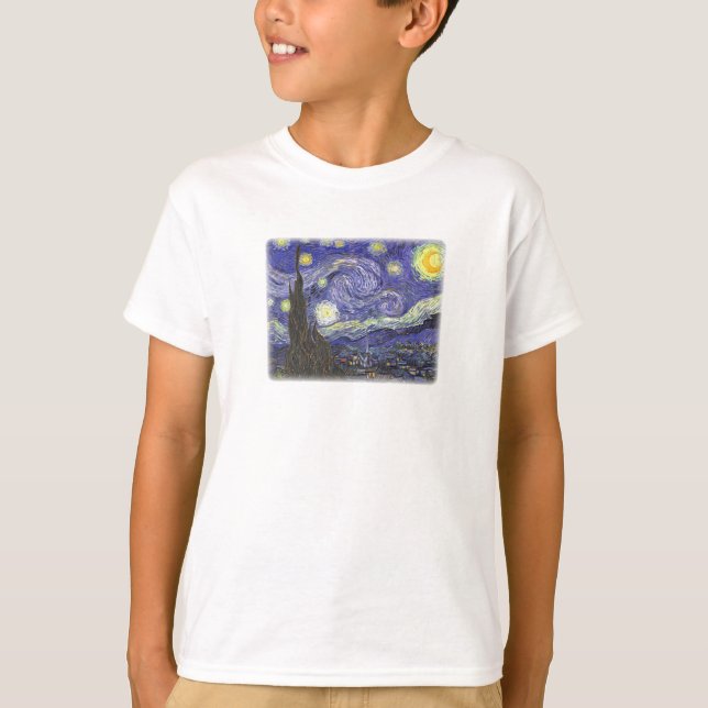 Starry Night por camiseta infantil Van Gogh (Frente)