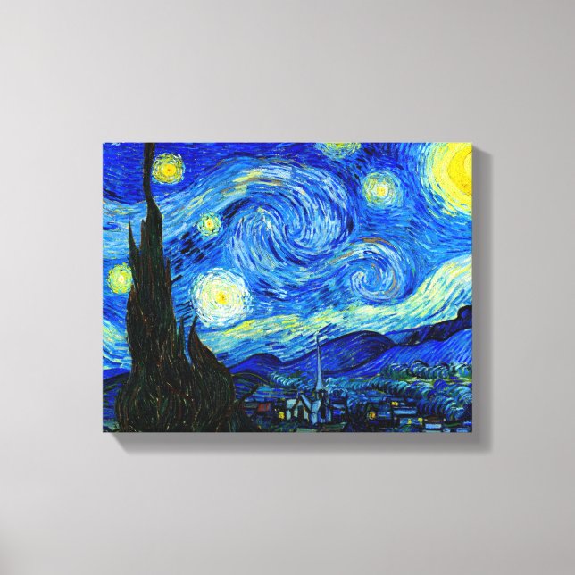 Starry Night por Van Gogh Fine Art Canvas Print (Frente)