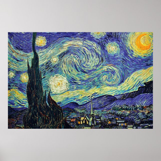 Starry Night por van Gogh Poster (Frente)