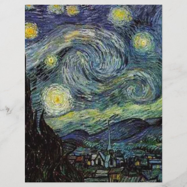 Starry Night por Vincent van Gogh. (Frente)
